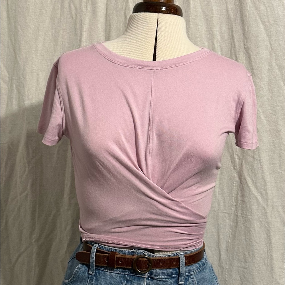 Blush Pink Twist Front Women's Top